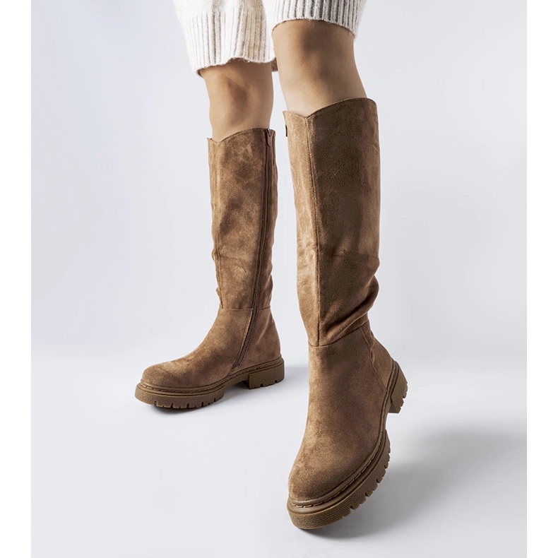 Ruskeat litteät eristetyt Millbrook-saappaat 1