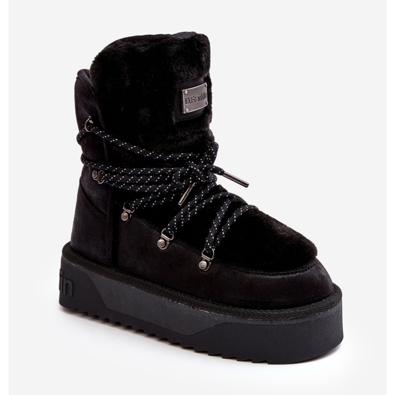 Vegan Platform Snow Boots vedenpitävä D.Franklin DFSH371008 musta 2