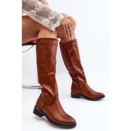 Naisten yli polven saappaat, ruskeat Aviare 2