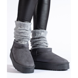 Harmaa Shelovetin lyhyttasoiset lumikengät 1