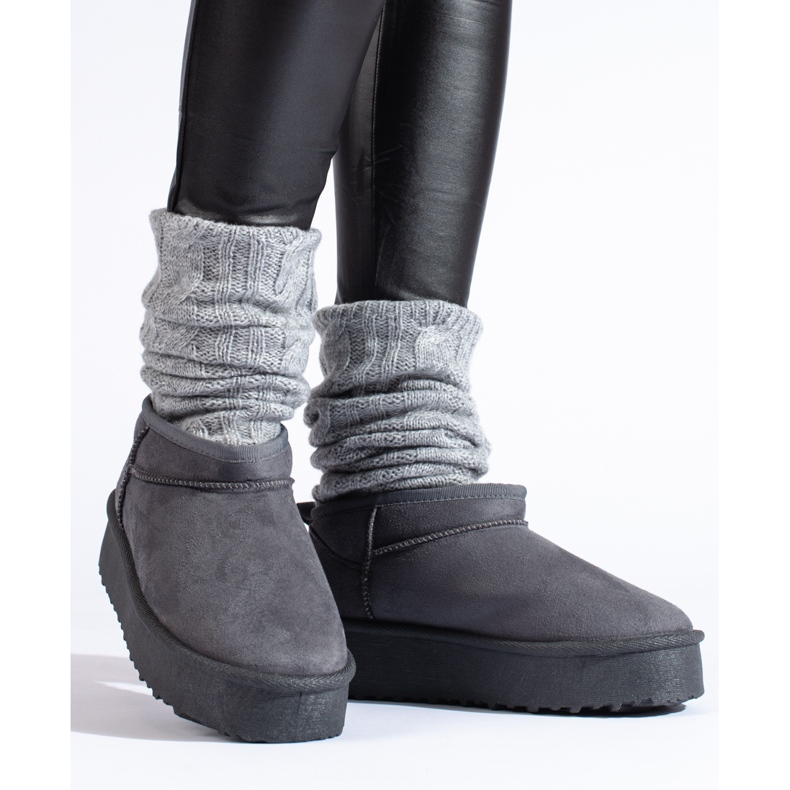 Harmaa Shelovetin lyhyttasoiset lumikengät 1