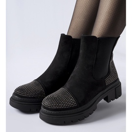 Mustat nilkkurit ekologisella mokkanahalla Grinzane-zirkoneilla 1