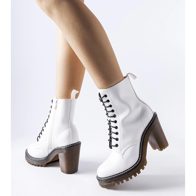 Ezio valkoiset nauhalliset nilkkurit valkoinen 1