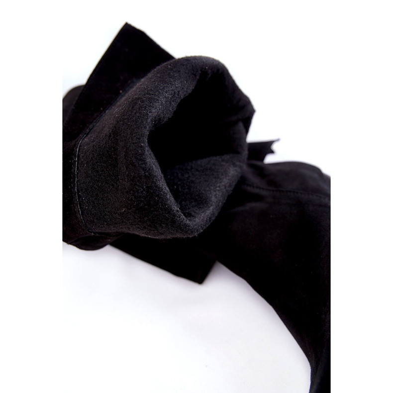 Lewski Shoes Naisten mokkanahkaiset korkeat saappaat Lewski 2833 musta 3