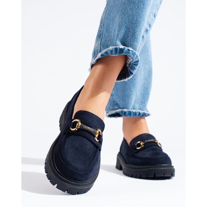 Shelovet naisten tummansiniset mokkasiinit sininen 1