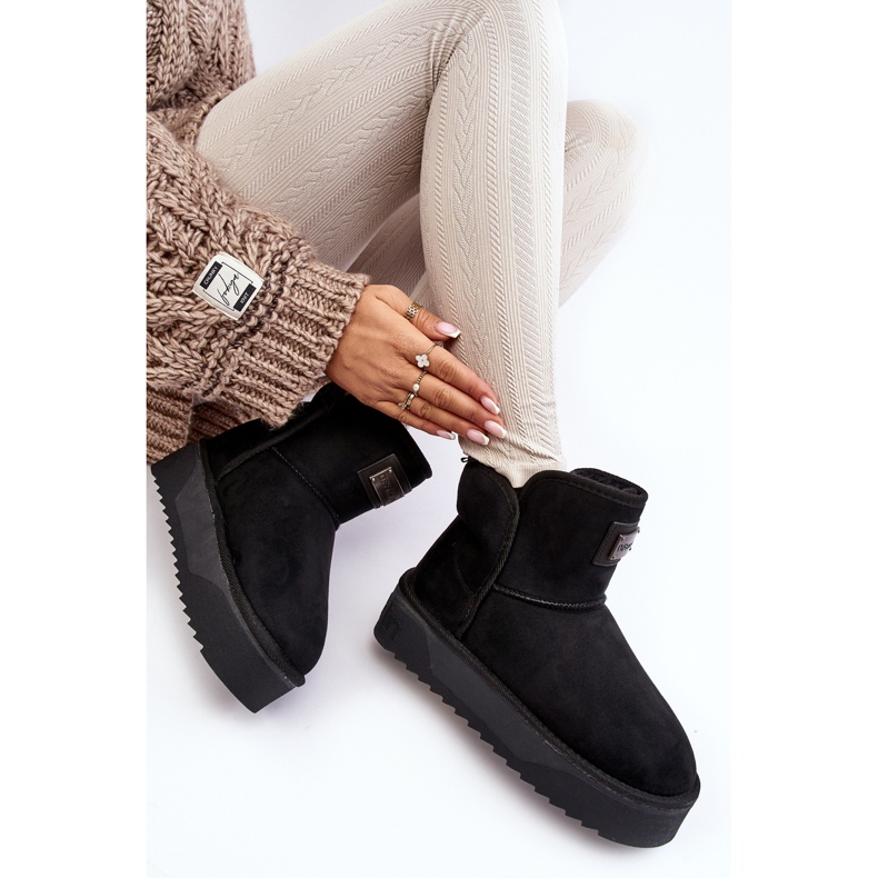 Vegaaniset vedenpitävät alustan lumisaappaat D.Franklin DFSH371004 musta 1