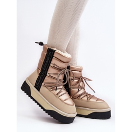 Naisten lumisaappaat, joissa paksu pohja Vegaani D.Franklin DFSH371006 Beige 2