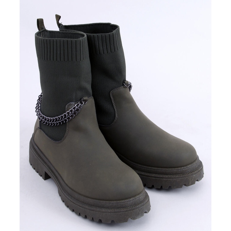 Saappaat joustavalla Jesse Blackish Green -päällisellä vihreä 2
