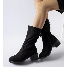 Mustat eristetyt lyhyet Croquetaigne-saappaat 1