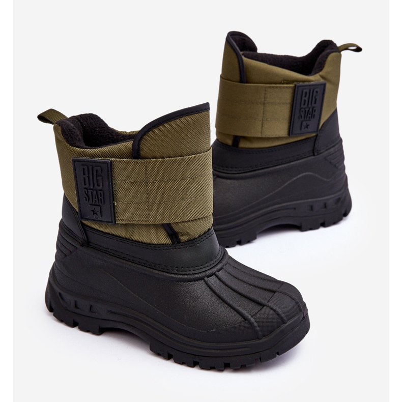 Lasten tarranauhalla eristetyt lumisaappaat Khaki Big Star MM374123 vihreä 2