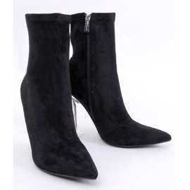 Merrisa Mustat läpinäkyvät korkeakorkoiset nilkkurit 1