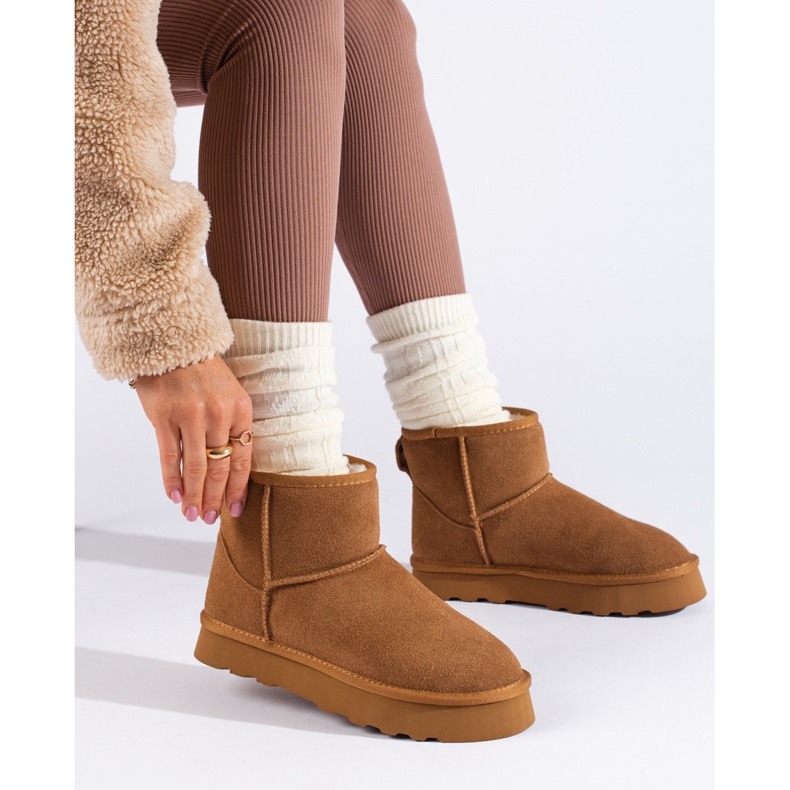 W. Potocki Potockin ruskeat mokkasaappaat turkisella 1