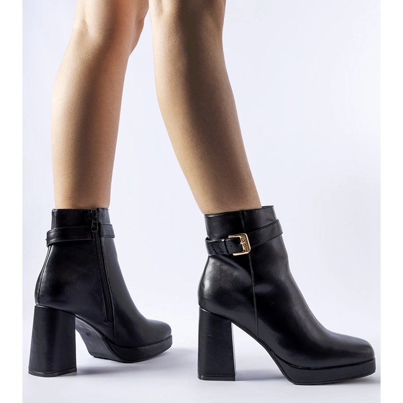 Mustat eristetty klassiset korkeakorkoiset Caio nilkkurit 1