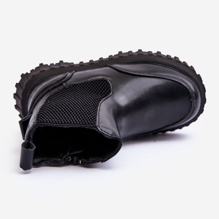 Lasten lämpimät vetoketjulliset saappaat Musta Jolynn 1