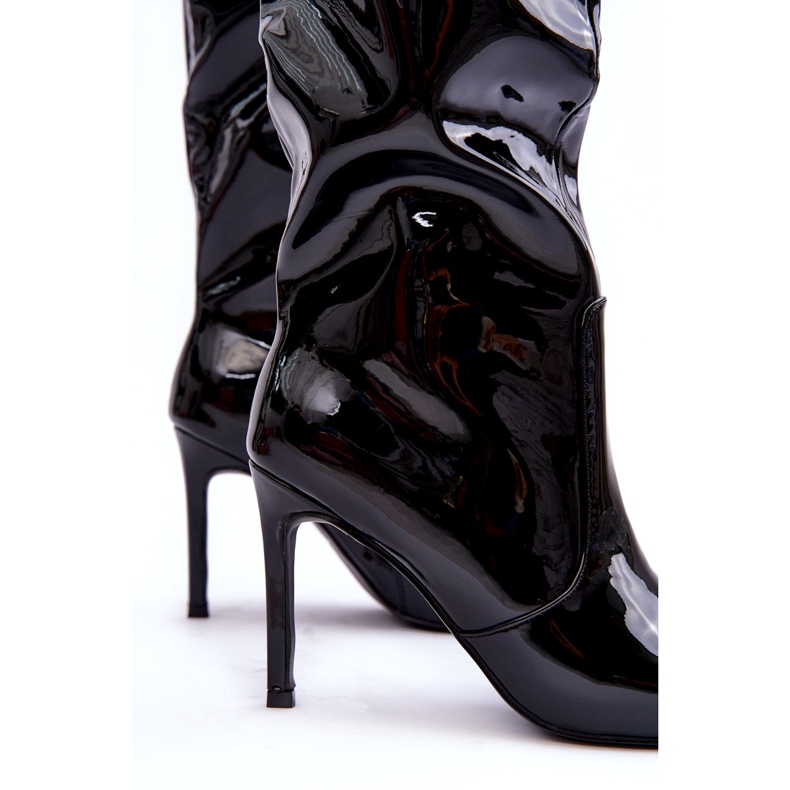 PA1 Musta Patenttikorkokengät meliskindra 2