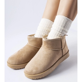 Guglielman beige-eristetyt lyhyet lumisaappaat 1