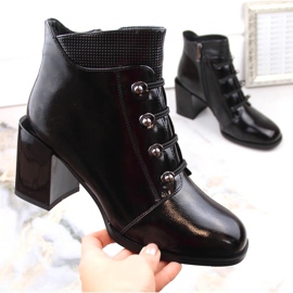 Naisten kiiltonahka, eristetyt nilkkurit, musta, Filippo DBT4891 1