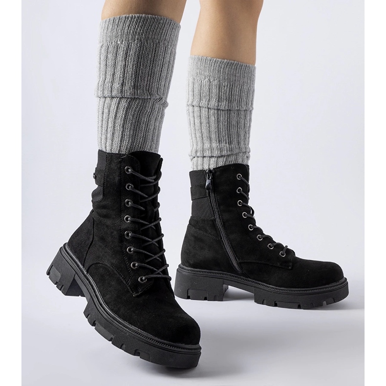 Cunhan mustat, hieman eristetyt eco-mokkanahkasaappaat 1