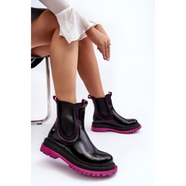 Naisten nahkaiset Chelsea-saappaat Maciejka 06199 musta 1