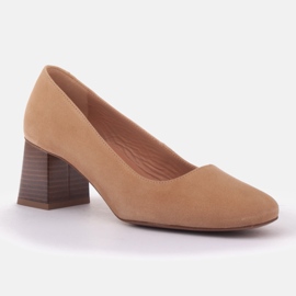 Marco Shoes Mokkanahkaiset pumput beige 1