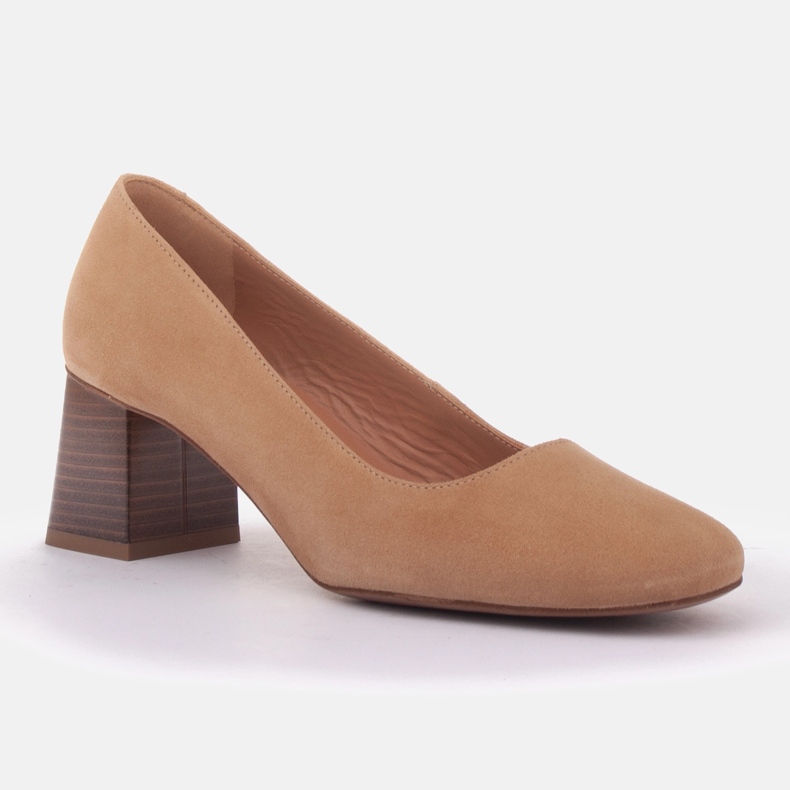 Marco Shoes Mokkanahkaiset pumput beige 1