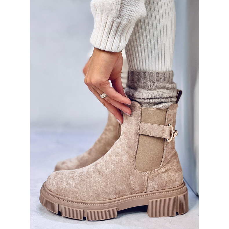 Naisten Chelsea-saappaat Chance Khaki beige 1