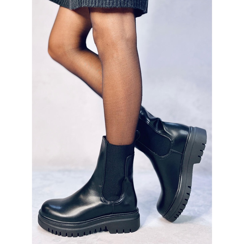 High Chelsean saappaat Earth Black musta 2