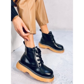 Gaia BLACK+Y bovver-saappaat musta 1