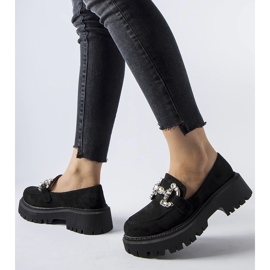 Mustat Crescenzo-loaferit strassilla 1