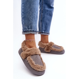 Naisten tossut turkisella Harmaa Sailey 2