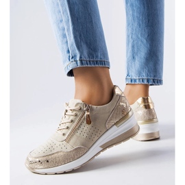 Jazzar beigen harjakattoiset nahkakengät 1