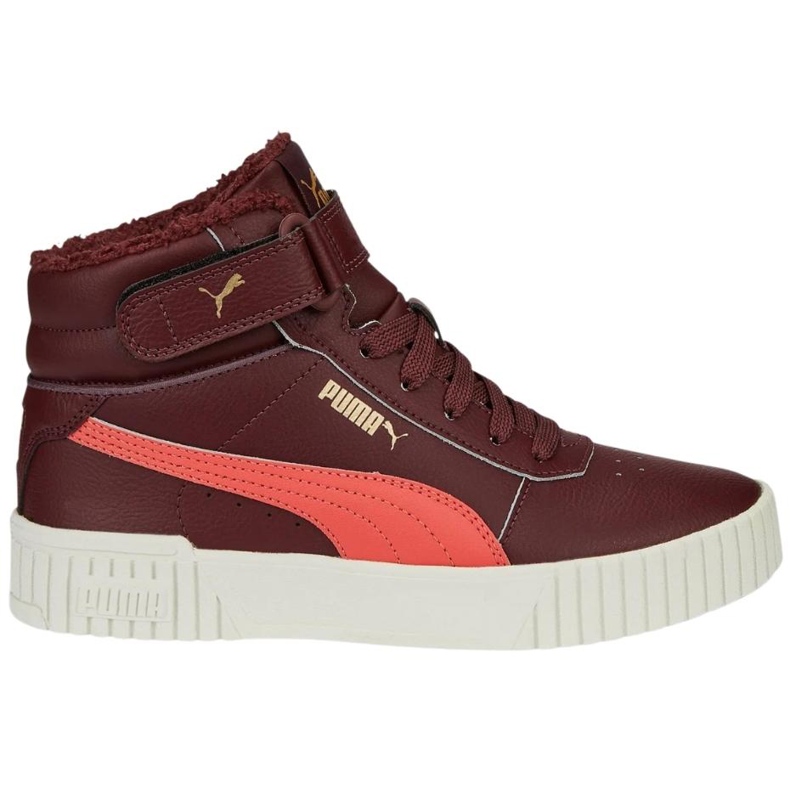 Lasten kengät Puma Carina 2.0 Mid Wtr Jr viininpunainen 387380 02 1