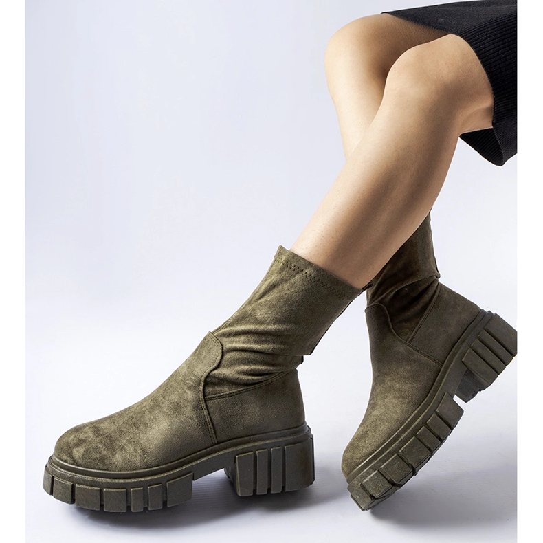 Vihreät Montefuscon eko-mokkanahkaiset nilkkurit 1