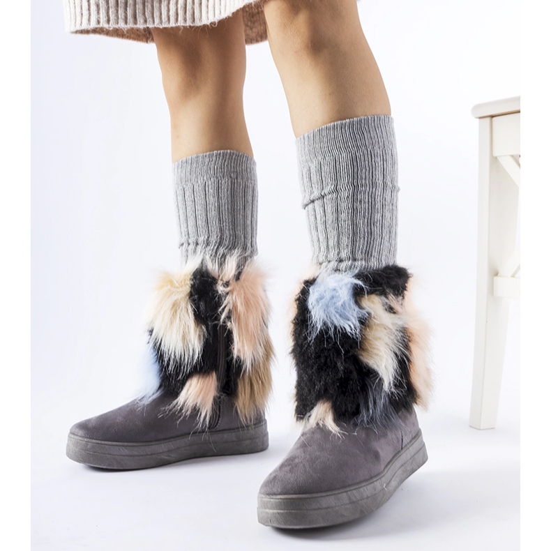 Corderon harmaat eristetyt lumisaappaat turkisella 1