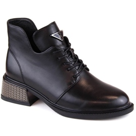 Filippo W PAW496 mustat eristetty nilkkurit, joissa koristeellinen kantapää 1