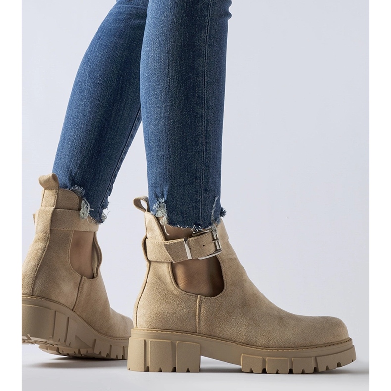 Beiget nilkkurit koristeellisella Sarrazin-soljella 1