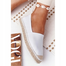Nahkaiset espadrillot punotulla pohjalla Big Star HH274506 Valkoinen 2