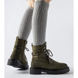 Vihreät tasaiset saappaat Brattle-suojalla 1