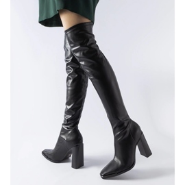 Mustat klassiset korkeakorkoiset saappaat Faubourgilta 1