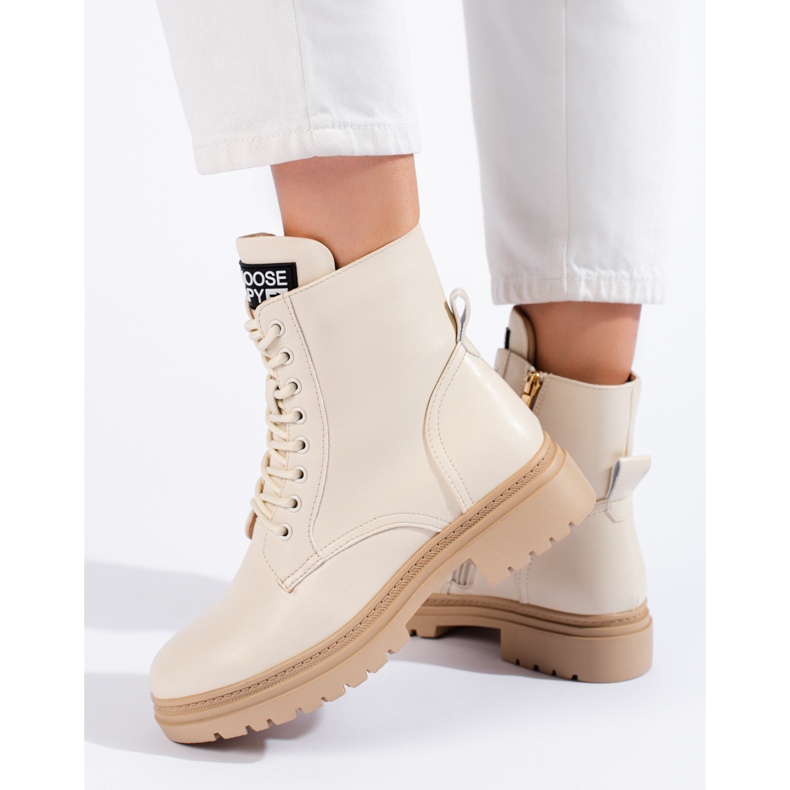 W. Potocki Potockin beigenväriset naisten työhousut 2