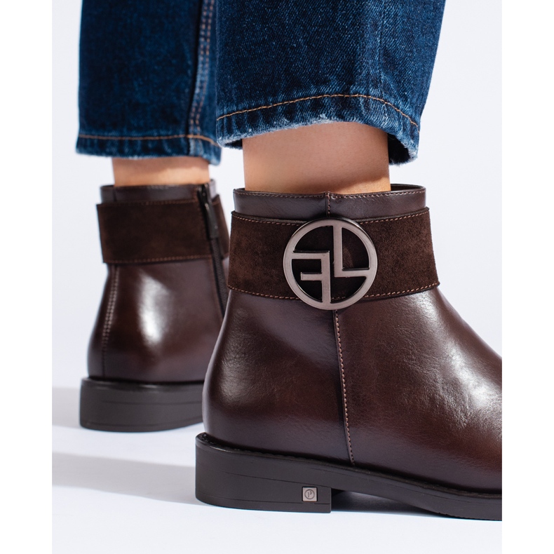 W. Potocki Potockin ruskeat matalakorkoiset saappaat 2