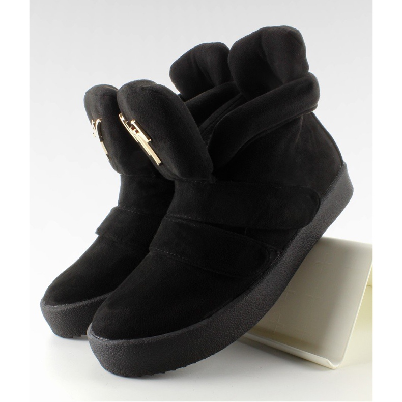 GF-jx29 Mustat mokkanahkaiset tennarit 2