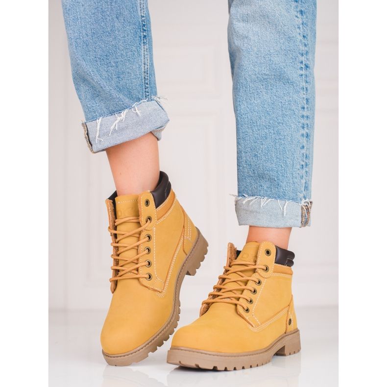 DK naisten nahkaiset vaelluskengät ruskea 1