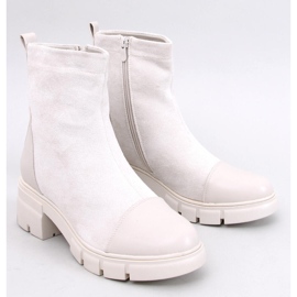 Olson Beige leveäkorkoiset nilkkurit 1