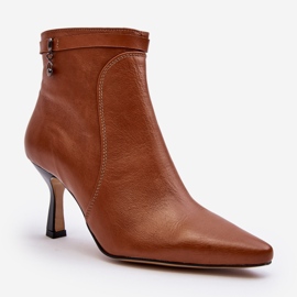 Naisten nahkaiset nilkkurit Maciejka 06301-29 ruskea 2