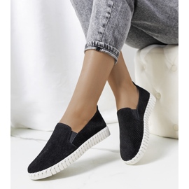 Mustat nahkaiset Madiha-lenkkarit 1