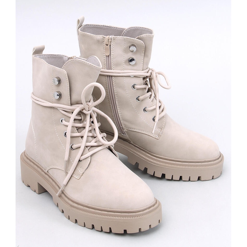 Simmo Beige nauhalliset nilkkurit suojalla 1