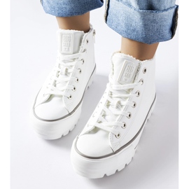 Valkoiset eristetyt tennarit Big Star MM274037 valkoinen 1