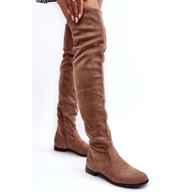 Super Me Beiget Bikka Naisten ylipolven saappaat 2