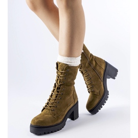 Cottin vihreät eristetty matalakorkoiset saappaat 1